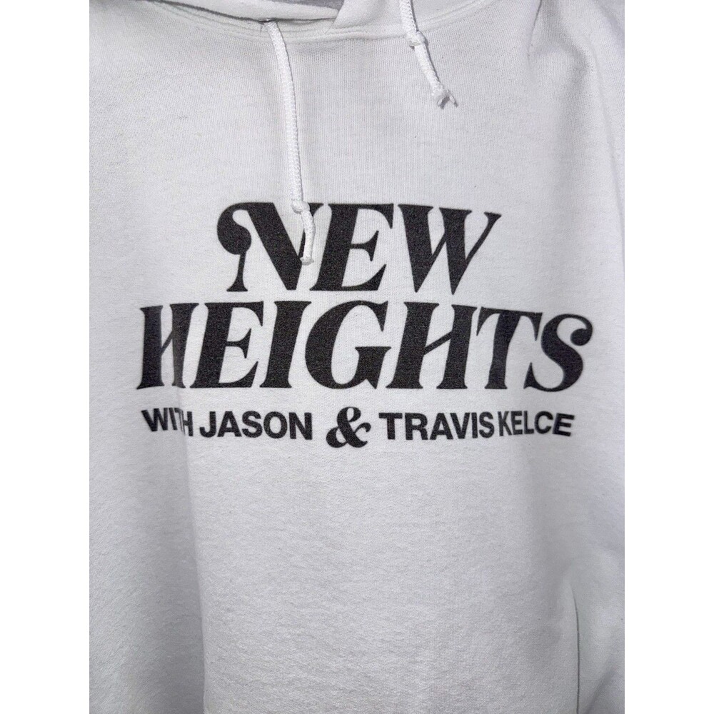 New Heights Jason & Travis Kelce White Men’s XXL Hoodie Jerzees